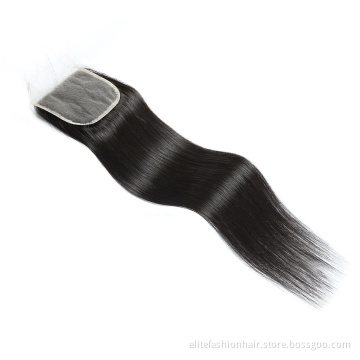 4x4 13x4 Lace Frontal Closure Brazilian Human Hair Unprocessed Raw Virgin Hair Transparent Lace Closure Straight